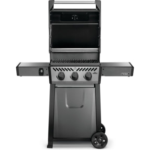 Barbecue gaz NAPOLEON Freestyle F365PGT-FR gris noir 3 brûleurs sur chariot, 51x45 cm