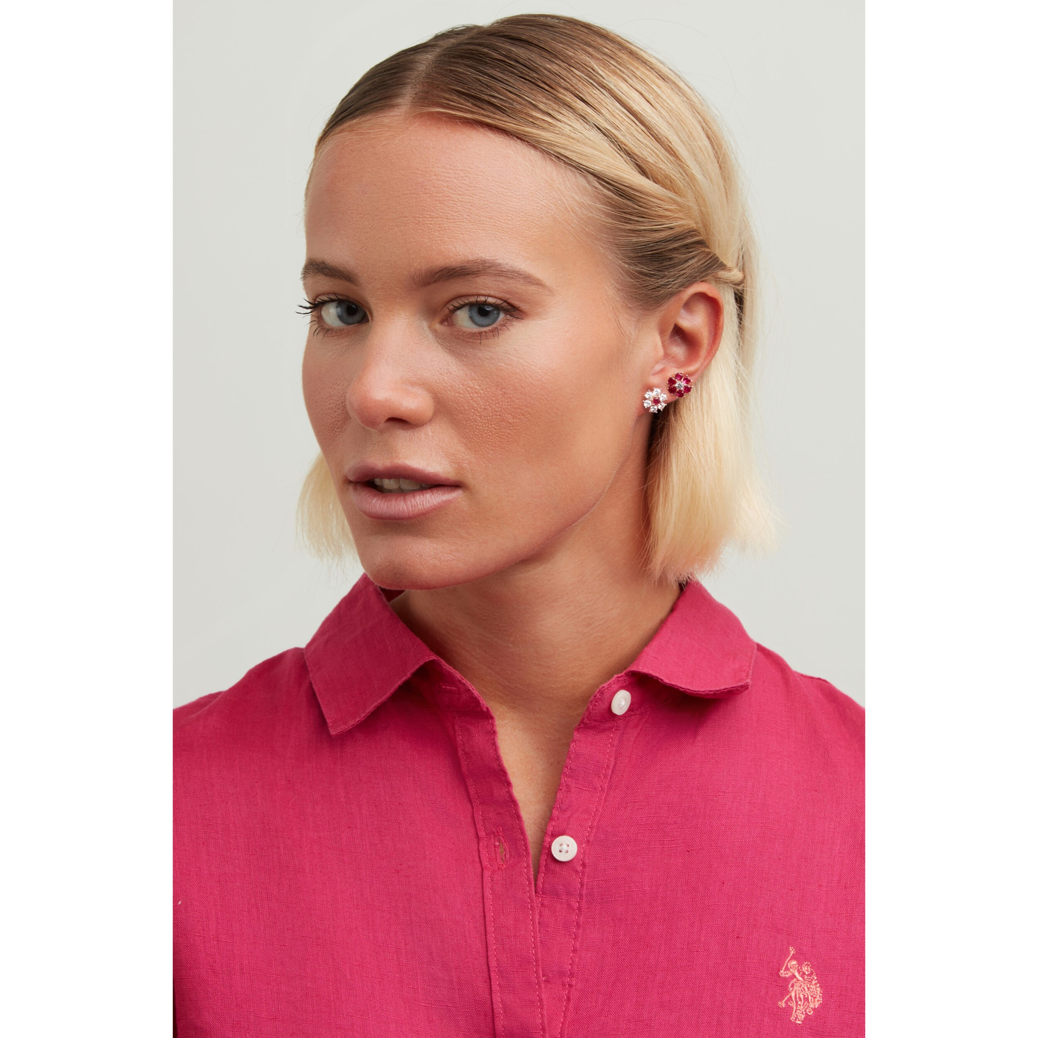 Orecchini U.S. Polo Assn. In metallo placcato oro rosa