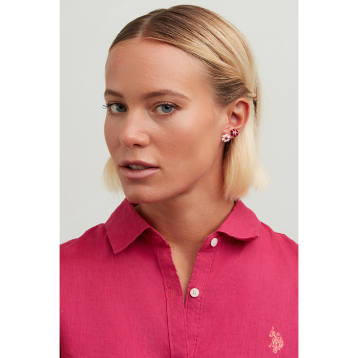 Orecchini U.S. Polo Assn. In metallo placcato oro rosa
