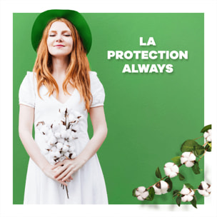 4x11 Serviettes Hygiéniques Always Cotton Protection Normal