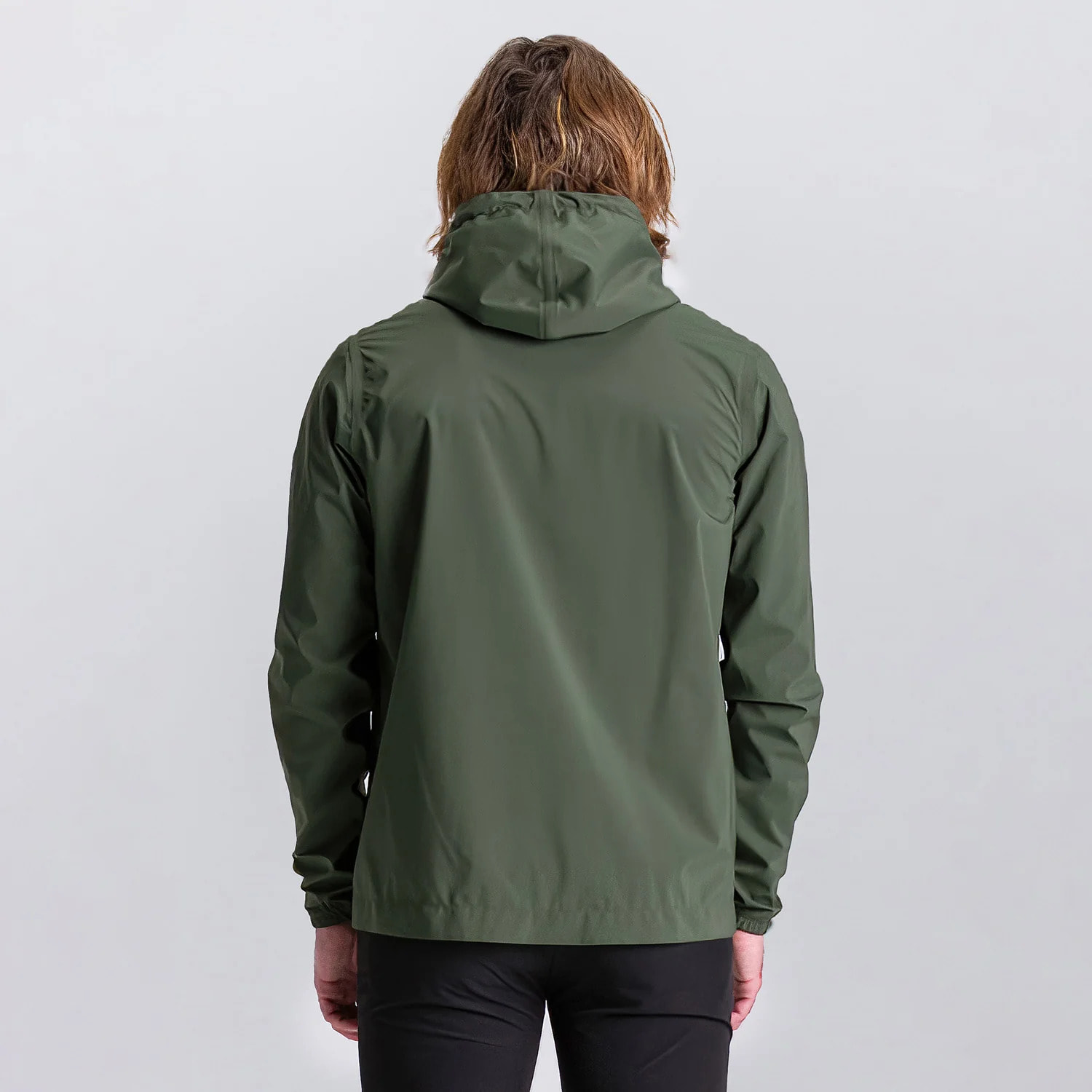 Pluvia Men's Rain Jacket With Hood - Vert Militaire - Verde Militare