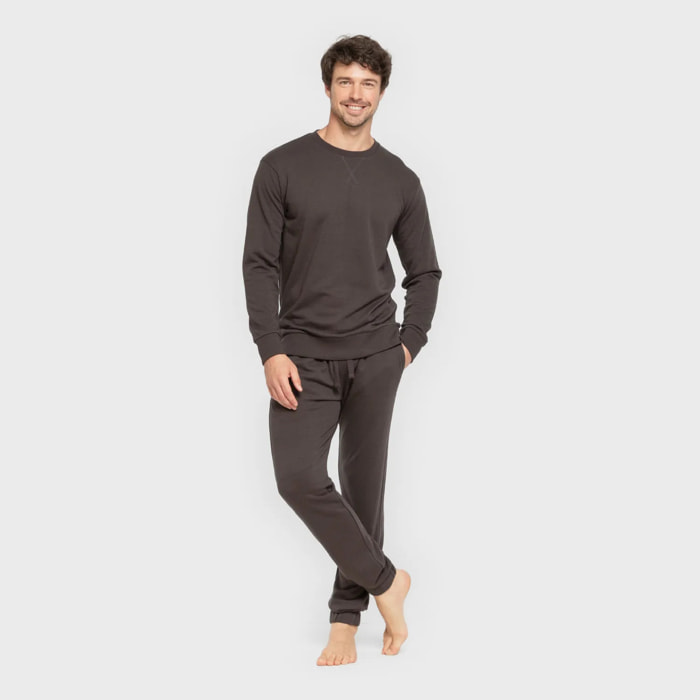 Pantalón largo básico deportivo gris marengo