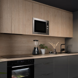 Cecotec Microonde da incasso con piatto Grandheat 2550 Built-In Steel