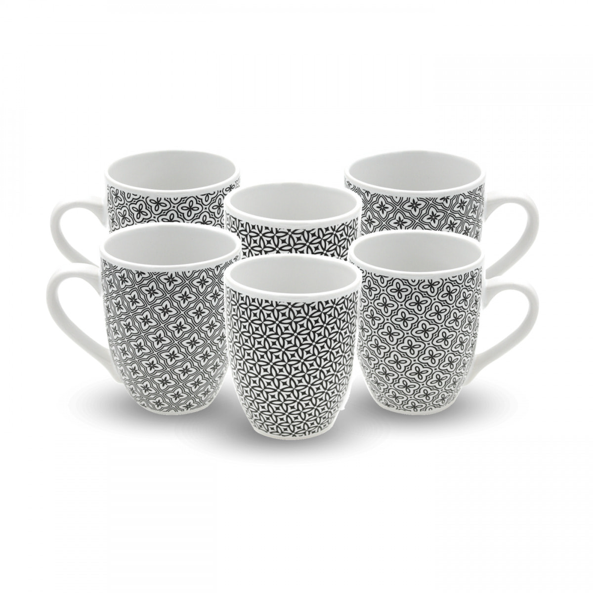 Lot de 6 mugs, VILLA LES PINS