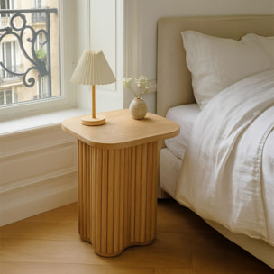 Table d'appoint carré avec pied de forme organique 40cm ALBA