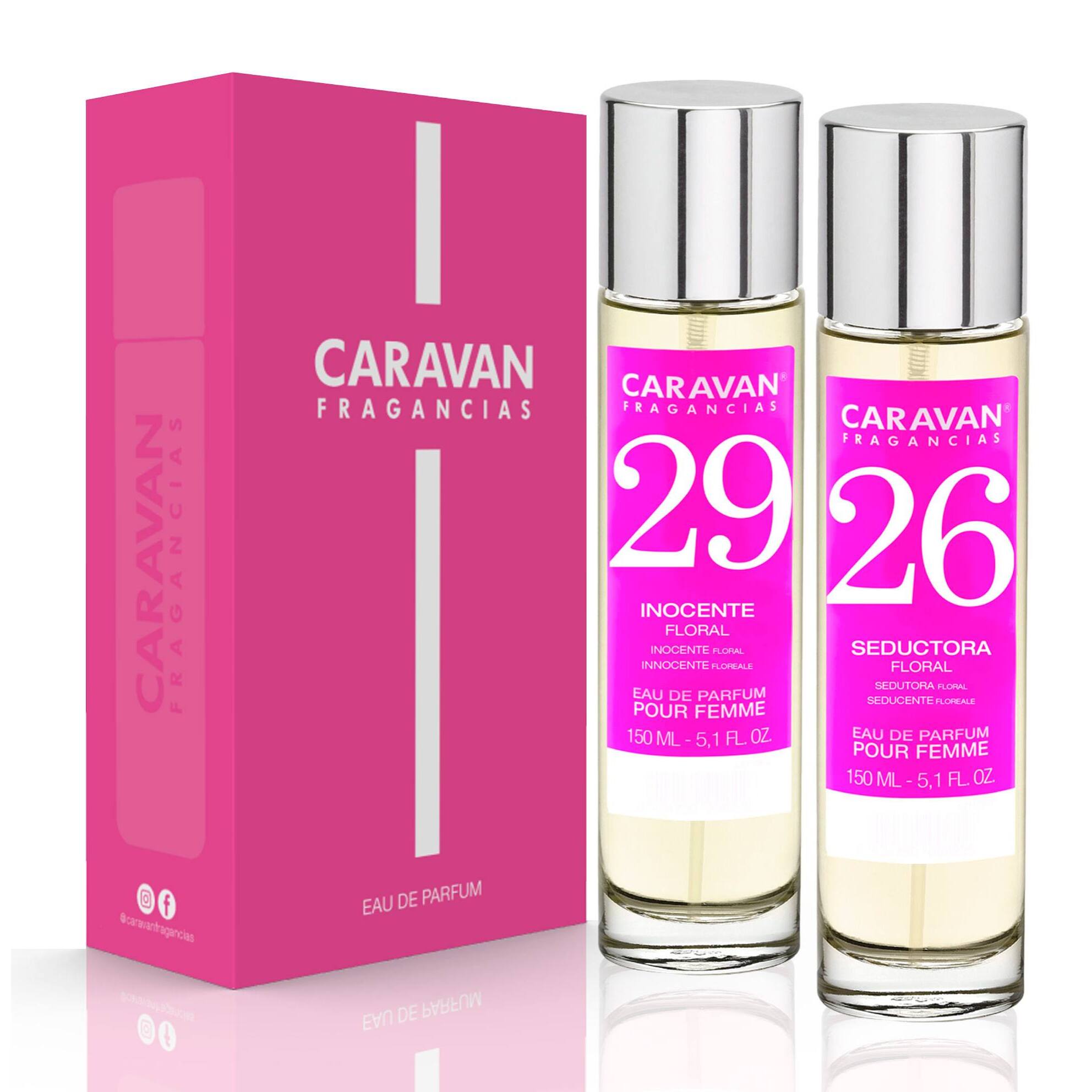 Caravan fragancias - caja de regalo con 2 perfumes: nº26 y nº29 de 150 ml, para mujer