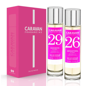 Caravan fragancias - caja de regalo con 2 perfumes: nº26 y nº29 de 150 ml, para mujer