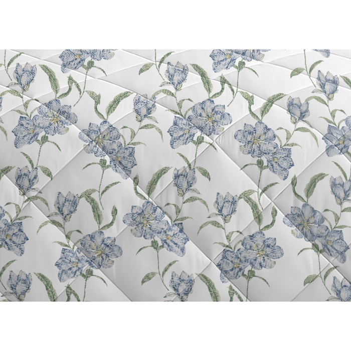 Trapuntino Estivo Leggero 100gr Ideale Primavera/ Estate Disegno Magnolia Azzurro
