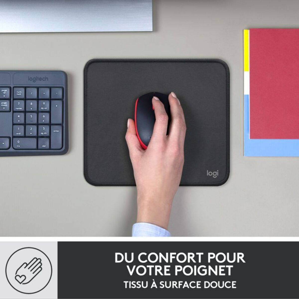 Tapis de souris LOGITECH souris - Graphite