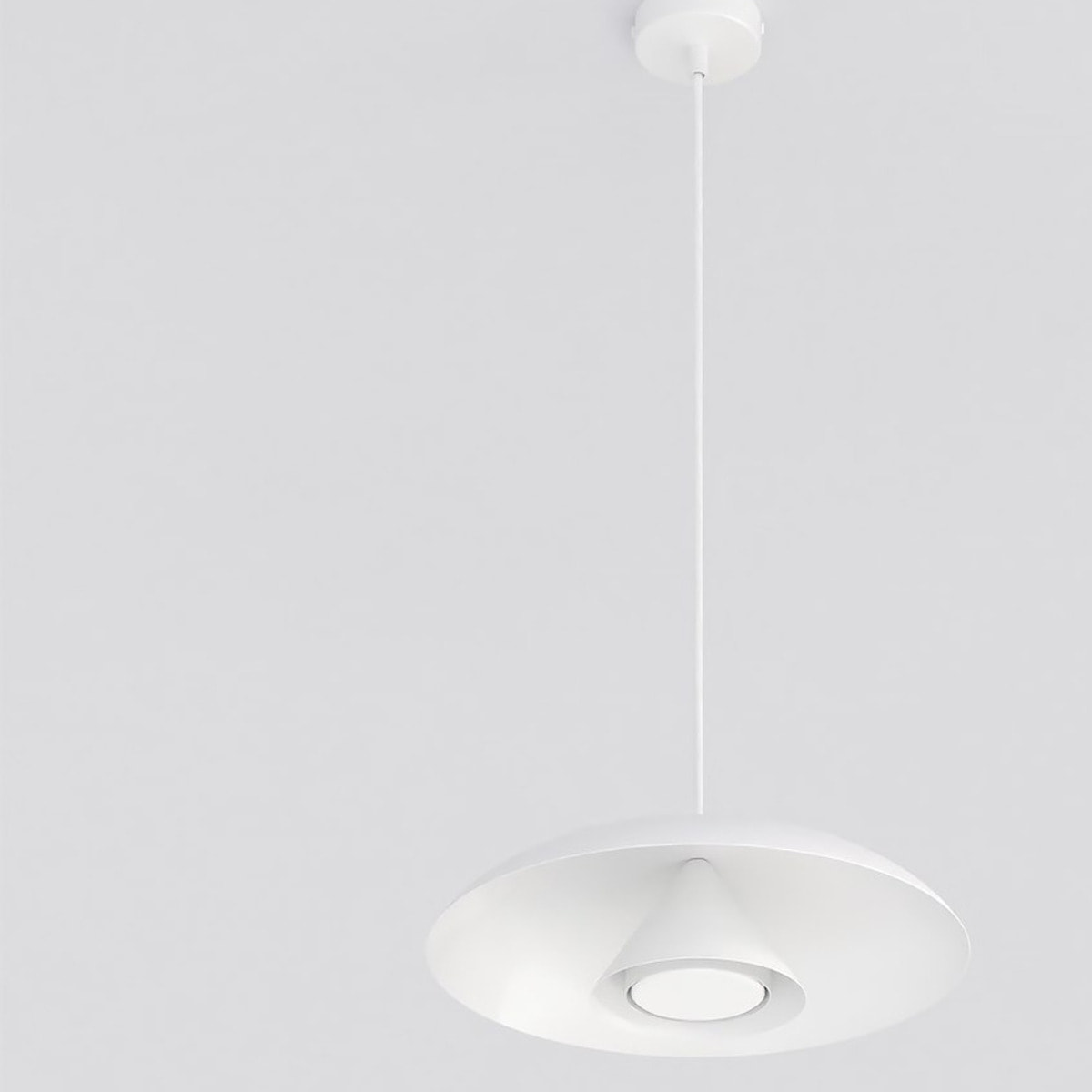 Lampada a sospensione BABEL in acciaio bianco opaco