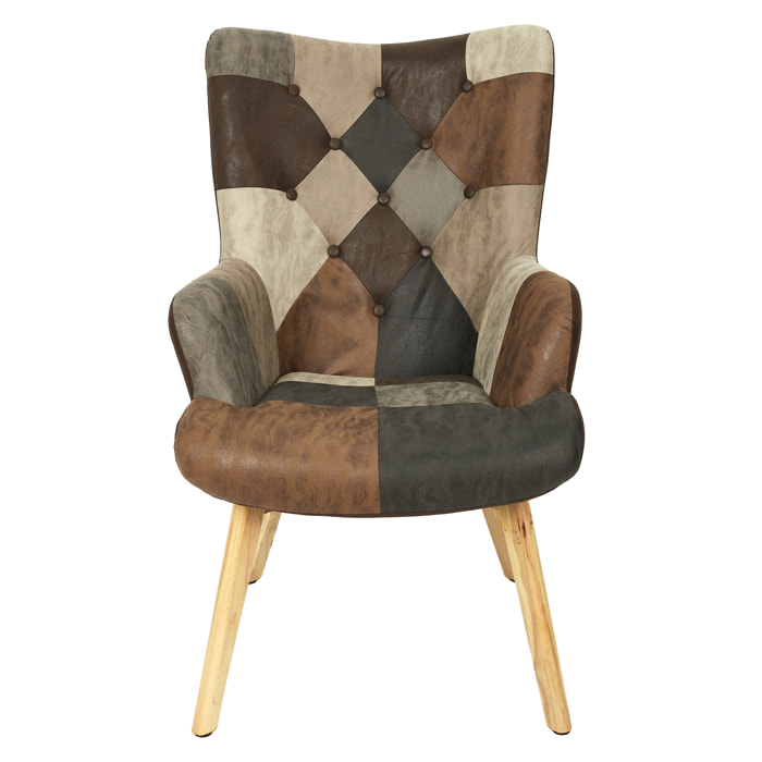 Fauteuil Helsinki Patchwork Pu