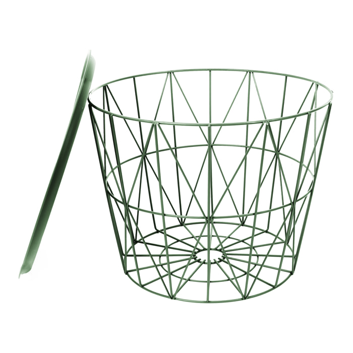 Table Filaire Metal Vert Diametre 50cm