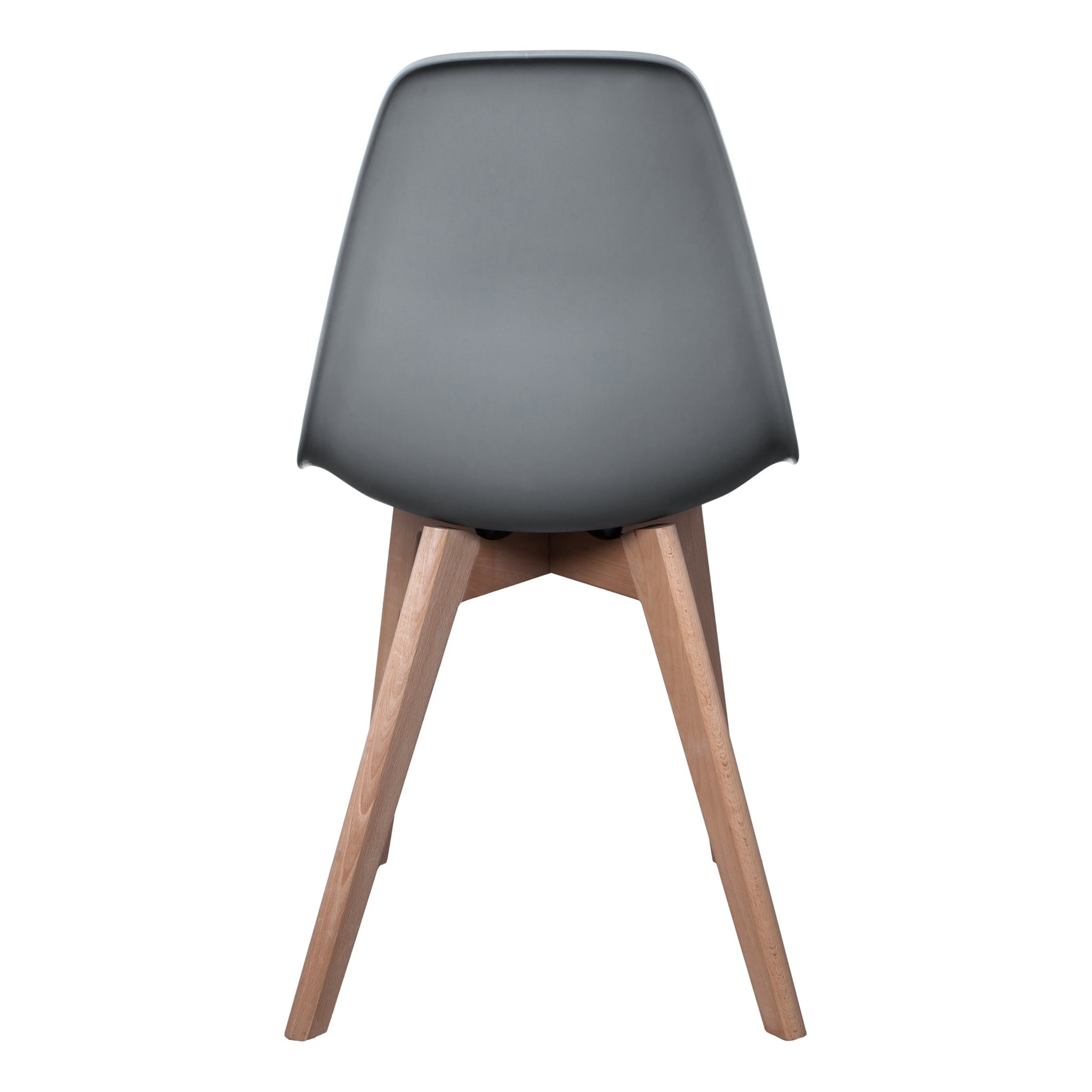 Chaise Scandinave Coque Grise - Lot De 2
