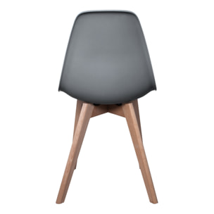 Chaise Scandinave Coque Grise - Lot De 2