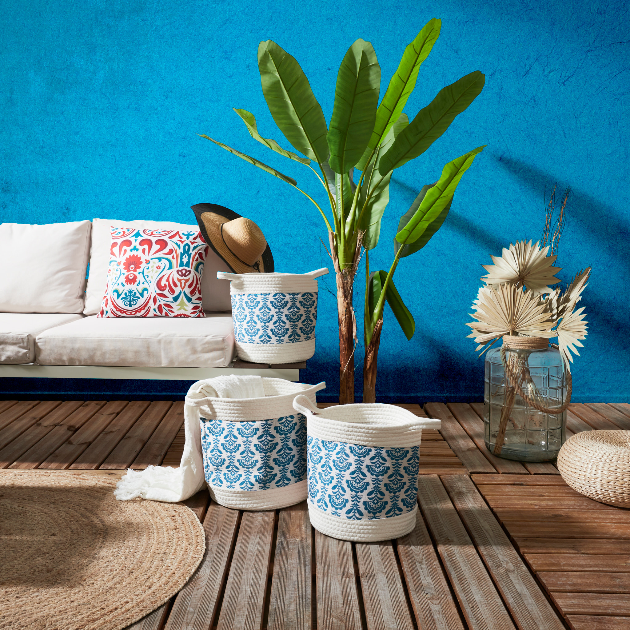 Panier De Rangement Coton Jaipur X3