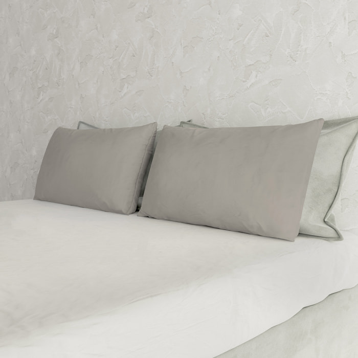 COPPIA FEDERE ELEGANT, 100% Microfibra - GRIGIO CHIARO