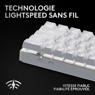 Clavier gamer sans fil LOGITECH G PRO X 60 LIGHTSPEED BLANC