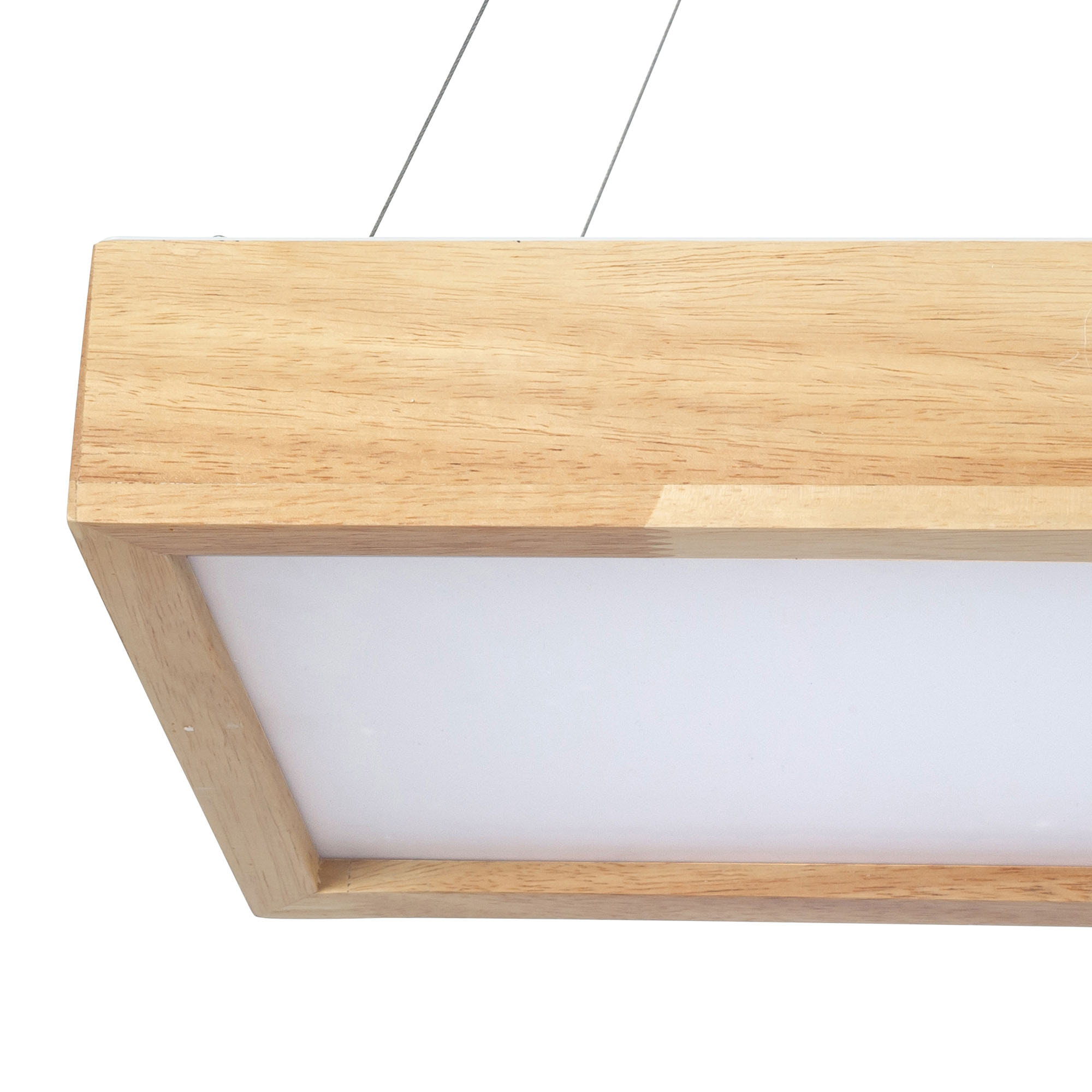 Forlight - Lámpara Colgante LED Eficiente Imitación Madera para Hogar, Diseño Moderno y Elegante, Luz 4000K, Material Resistente Madera y Policarbonato