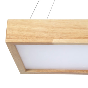 Forlight - Lámpara Colgante LED Eficiente Imitación Madera para Hogar, Diseño Moderno y Elegante, Luz 4000K, Material Resistente Madera y Policarbonato