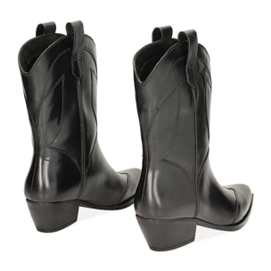 Botines negros de cuero