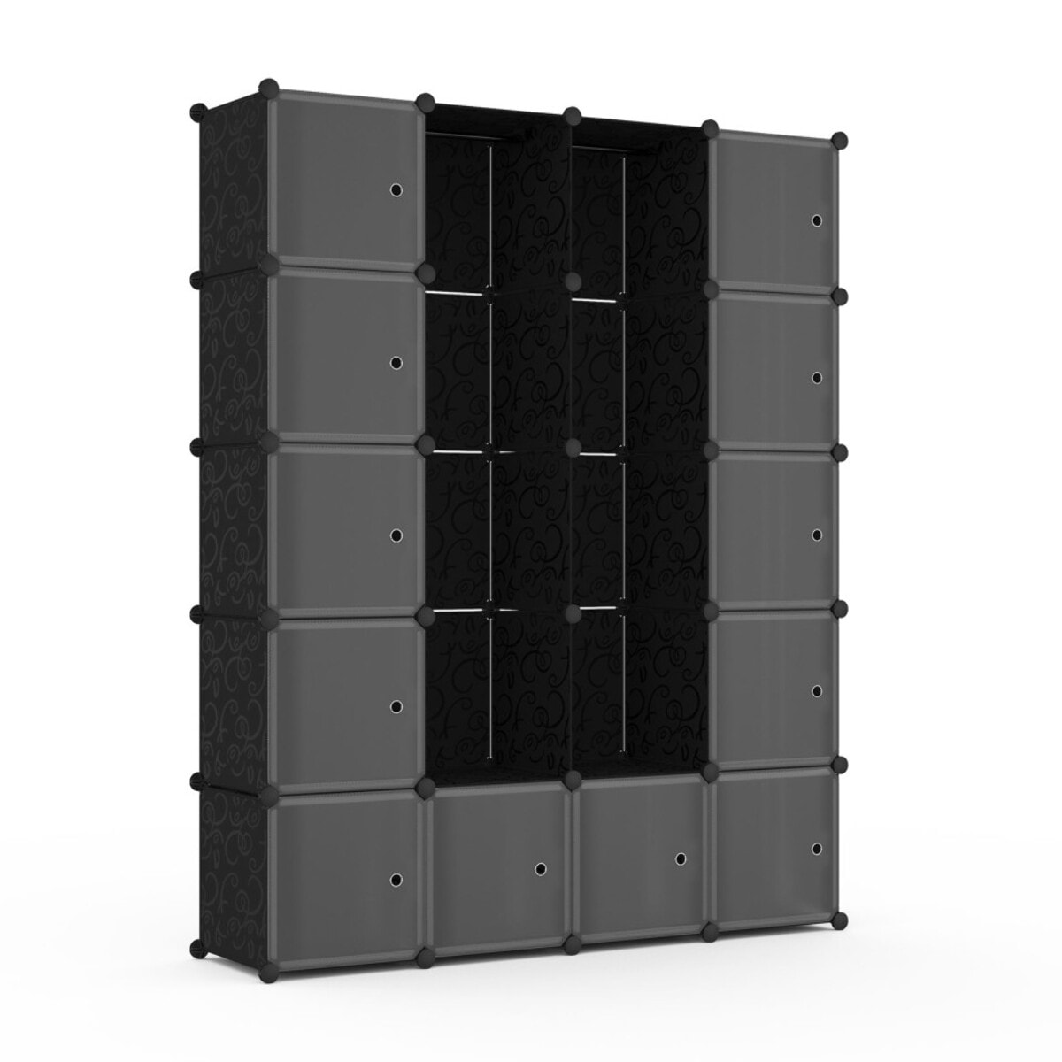 Armoires de rangement cubes - Noir