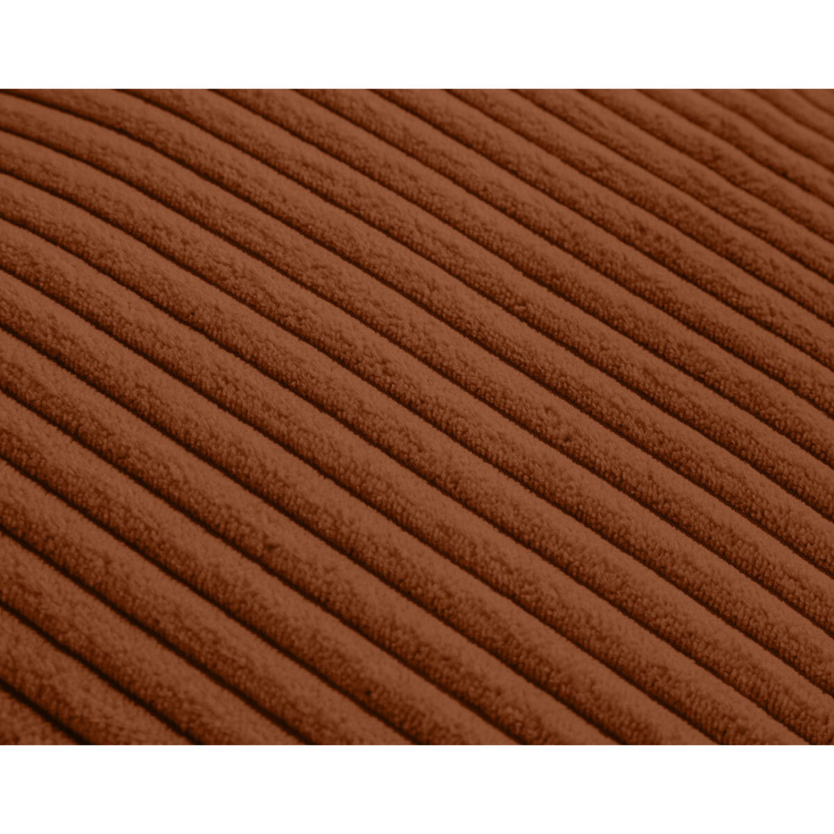 Garance - module d'assise 2 places avec accoudoir gauche - en velours côtelé - Terracotta