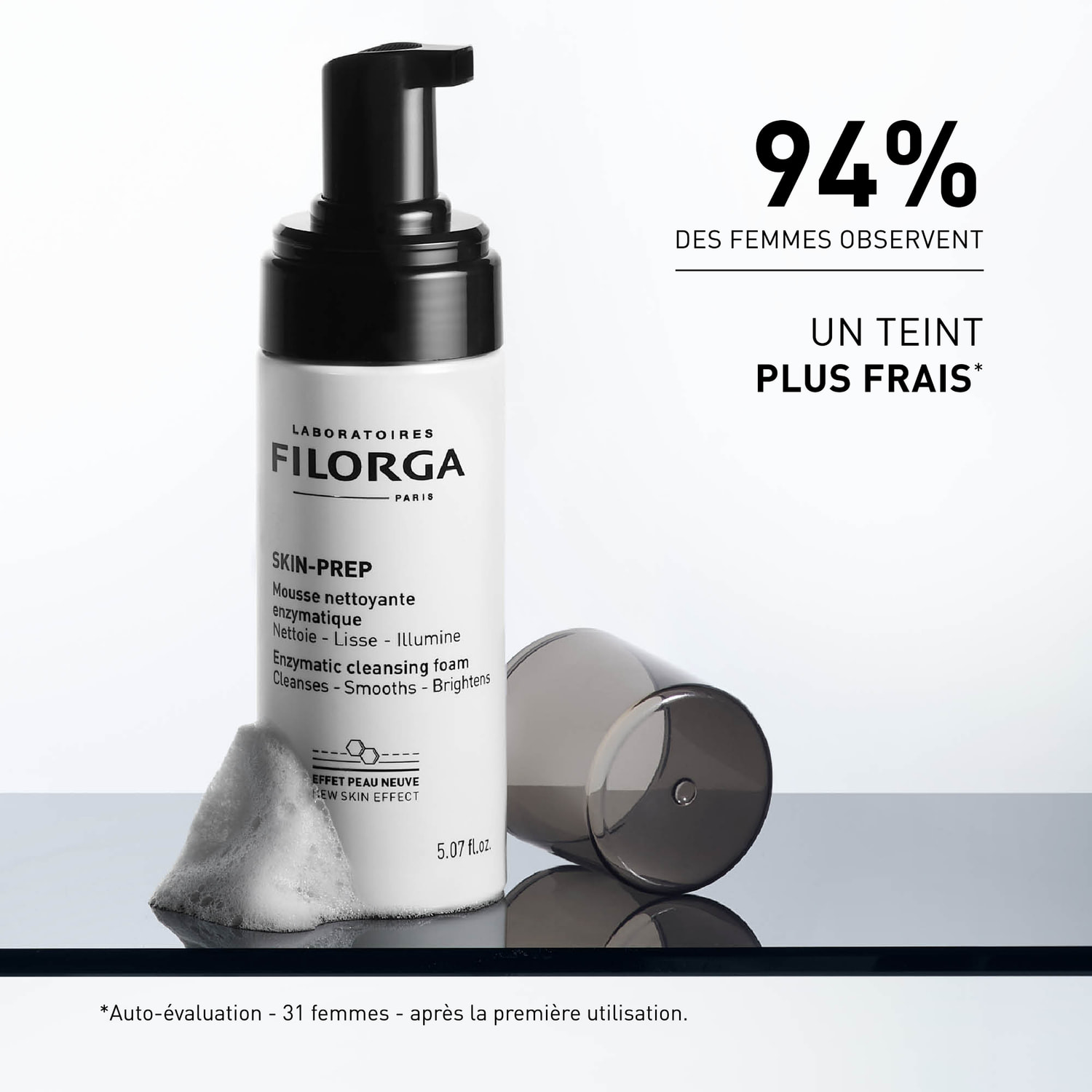 Mousse Démaquillante - Nettoyant démaquillant moussant visage anti-âge 150 ml