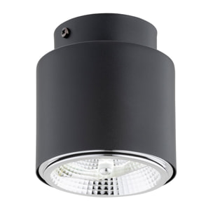 Lampada da soffitto Nano in acciaio nero opaco