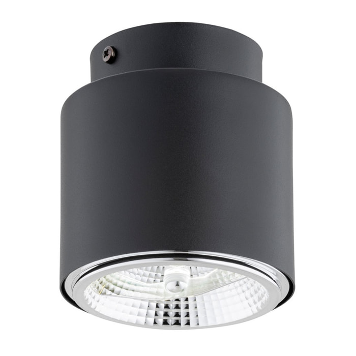 Lampada da soffitto Nano in acciaio nero opaco