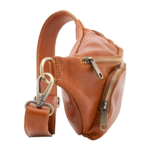 Marsupio da uomo in vera pelle - Modello False - 100% pelle - 30.0 x 15.0 x 8.5 cm