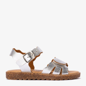 Sandalias Metalizada Plata