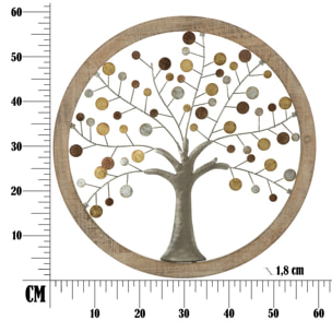 PANNELLO DA MURO ALBERO DELLA VITA MIRROR OFFICINE 55 MULTICOLORE