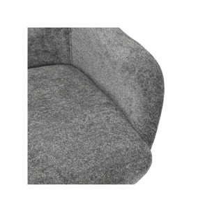 Chaise rotative 360 avec accoudoirs et pieds métal - 2 coloris - OSMAN