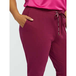 Fiorella Rubino - Pantaloni joggers in felpa - Bordeaux