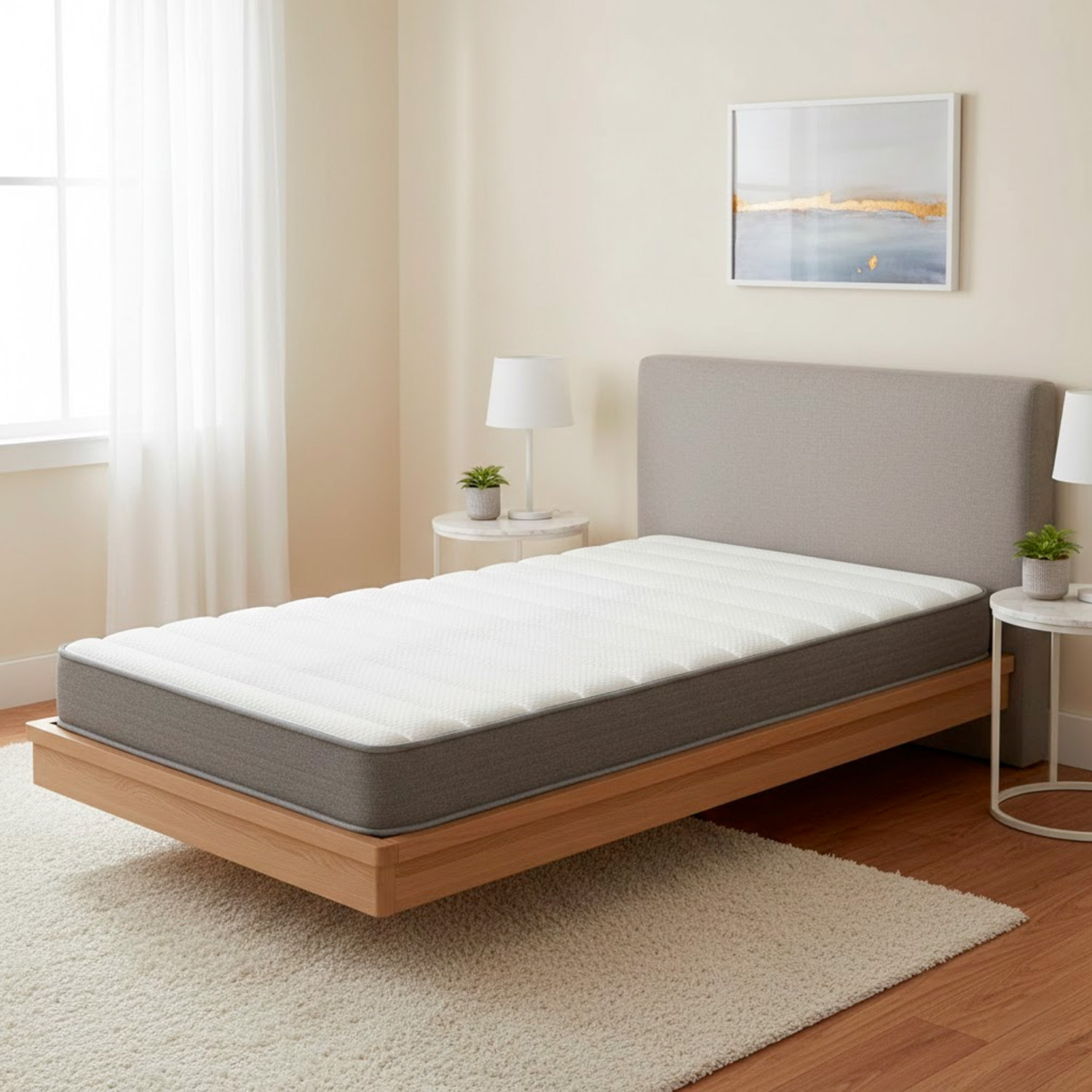 Materasso Singolo H3 Medio Rigido Con 240 Molle Insacchettate Al M² Double Sided Supporto Ergonomico Comfort Elevato Riposo Ottimale 80 x 190 x 22 Cm