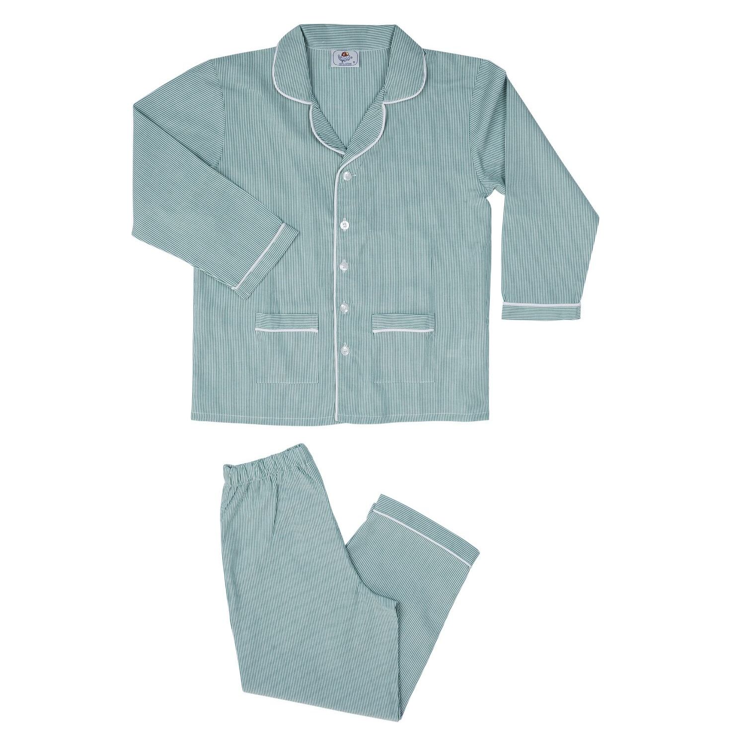 Pigiama leggero BAMBINO righe verdi