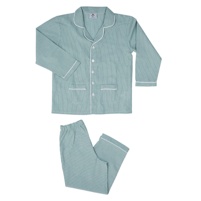 Pigiama leggero BAMBINO righe verdi