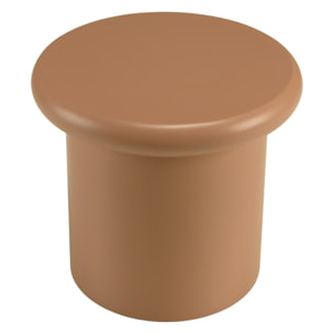 AGATHE - Table d'appoint ronde en bois peint marron D40cm