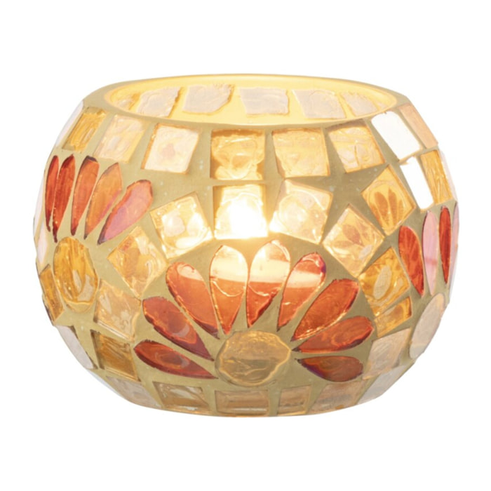 J-Line Chandelier - verre - blanc cassé/jaune chaud - small - 2 pièces