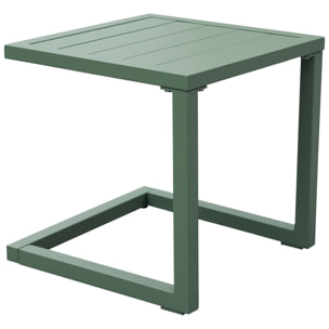 Table d'appoint BARBADOS en aluminium vert sauge