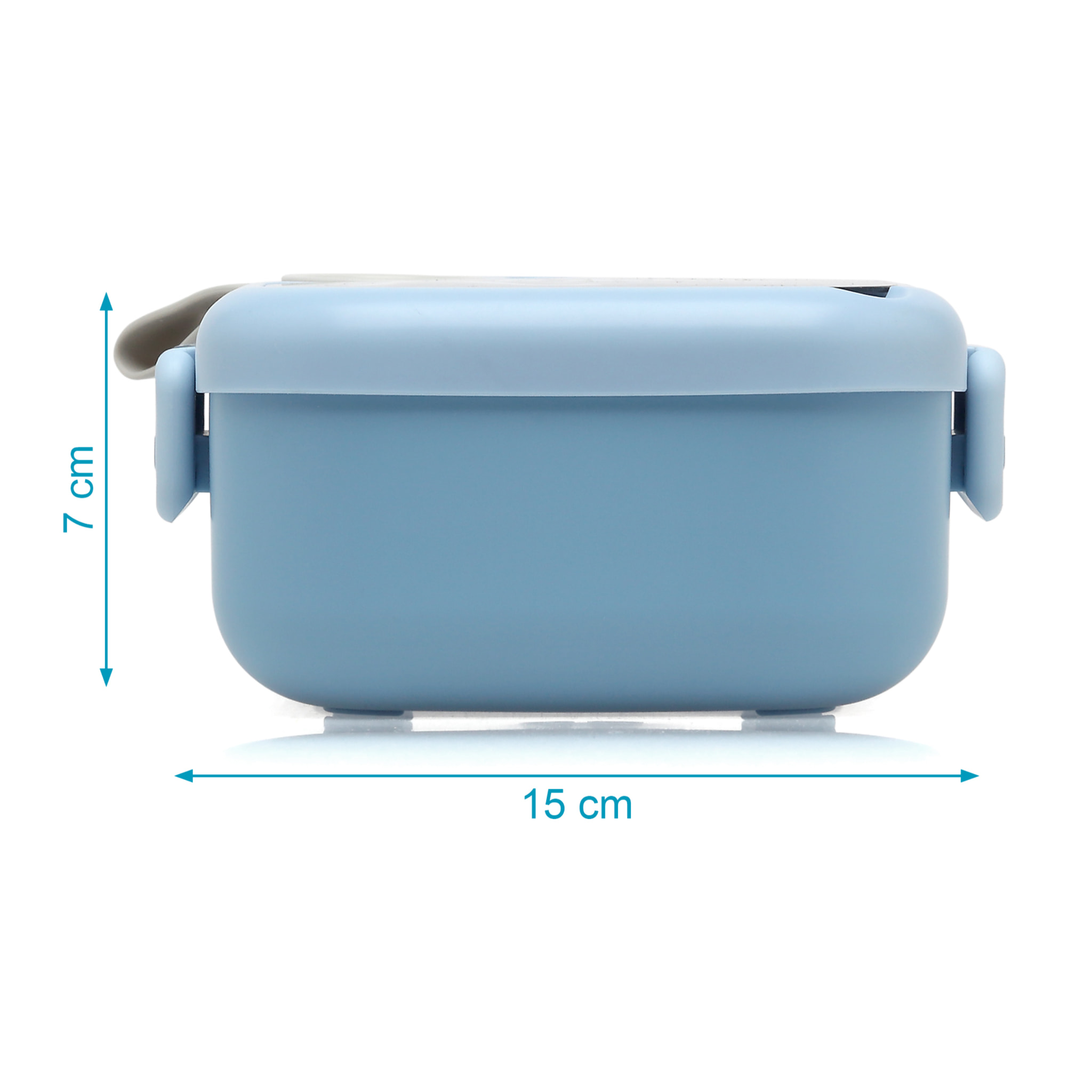 CAJA AMUERZO AZUL CON CUCHARA GRIS