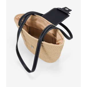 Bolso de hombro tostado con solapa