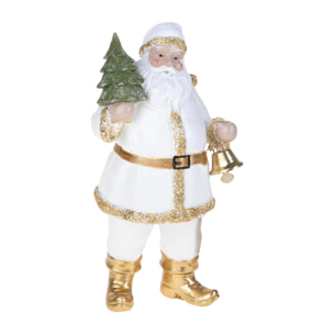 Babbo Natale con Albero - Pezzi 1 - Colore Bianco - 13x24Hx10cm - Bianchi Dino