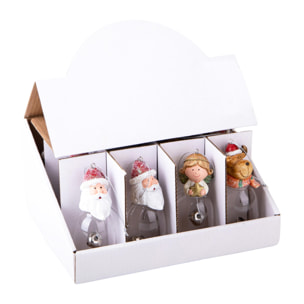 Santa+Angelo+Renna Assortiti 11 Cm Su Campana - Pezzi 6 - Colore:Assortiti - Bianchi Dino - -