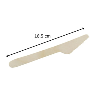 Couteaux en bois jetables Set de 2, dimensions 16,5 x 2,5 x 0,1 cm Fackelmann Move