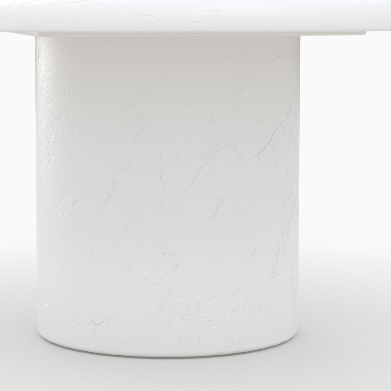 Table basse ronde en béton blanc cassé - Lulli