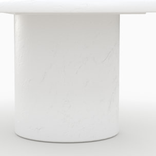 Table basse ronde en béton blanc cassé - Lulli
