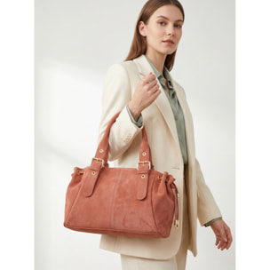 Borsa a mano da donna Made in Italy - Modello Lumena Lux - 100% pelle - 20.0 x 21.0 x 33.0 cm