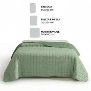 Copriletto una piazza e mezza estivo leggero double face 210x260 cm, trapunta estiva traspirante e morbida, coperta primaverile elegante e moderna, design reversibile per doppio stile, ideale per stagione calda, resistente e facile da lavare