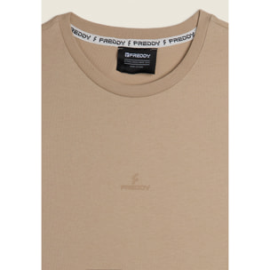 T-shirt smanicata girocollo